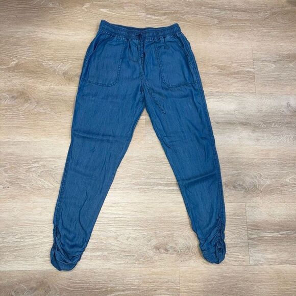 Thread & Supply Chambray Denim Joggers Tencel Sustainable Fabric Lightweight XS - Picture 16 of 16
